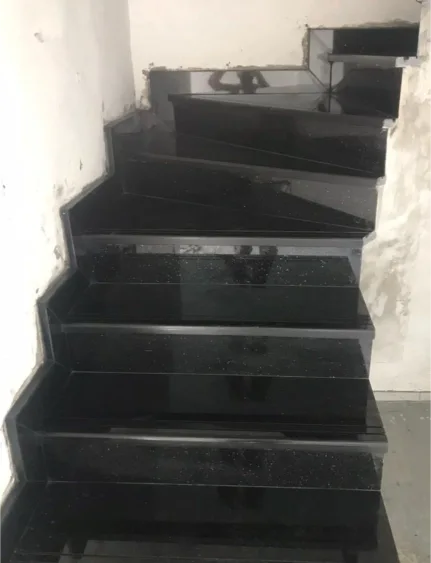 black stairs