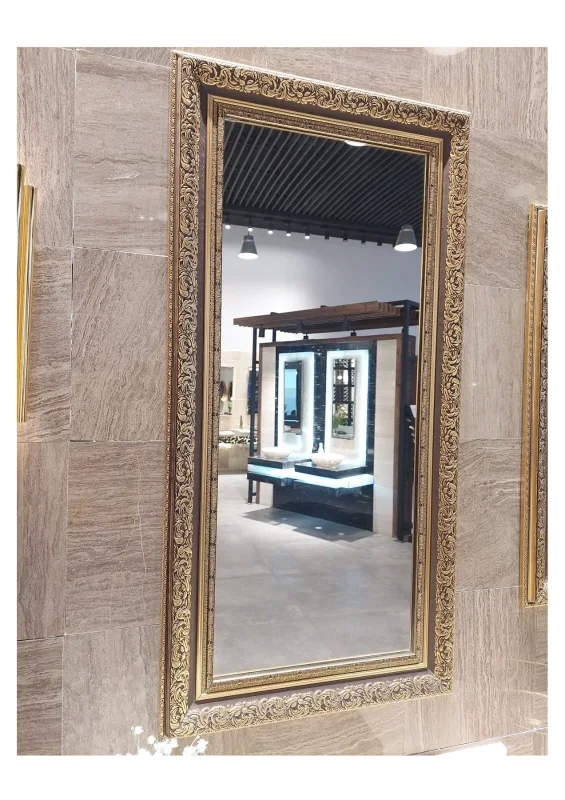 gold classic framed mirror