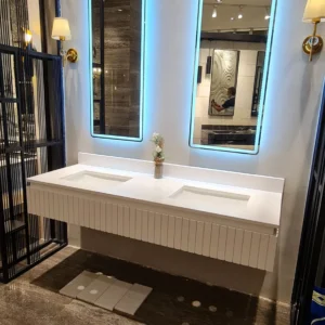 Porcelain light mirror basins