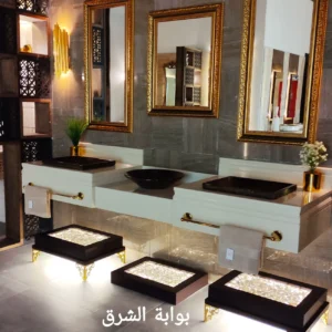 Porcelain mirror basins