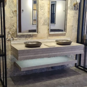 Porcelain mirror basins