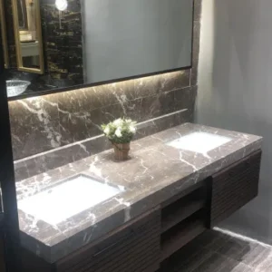 Porcelain mirror white basins